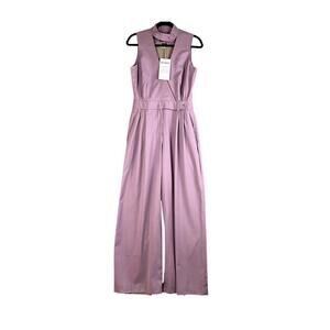 WILDFANG Empower High Waisted V-Neck Jumpsuit Lavender Pink Sleeveless Size 8